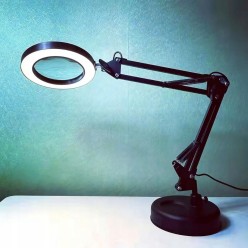 2w1 Lampa Led z Lupą Kosmetyczna Kreślarska Szkło Powiększające 10x