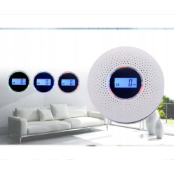 Czujnik Czadu i Dymu Bezprzewodowy Detektor Alarm LED i Dźwięk