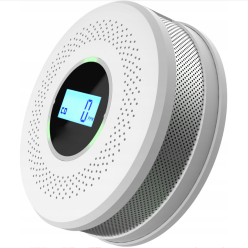 Czujnik Czadu i Dymu Bezprzewodowy Detektor Alarm LED i Dźwięk