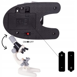 Mikroskop Edukacyjny Dla Dzieci z Podświetleniem LED i Zestaw  Akcesoriów 100x–1200x