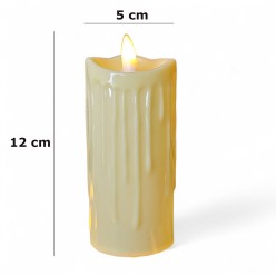 Zestaw 12szt Znicze Efekt Płomienia Świeczka / Wkład LED z Bateriami 12cm