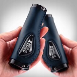 Wygodne Chwyty Rączki Rowerowe Gripy na Rower Antypoślizgowe Mocne EKOSKÓRA