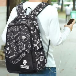 Plecak Szkolny 35L Świecący, Wodoodporny, z Funkcją Ładowania i Zestawem Akcesoriów