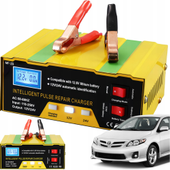 Prostownik Samochodowy 12/24V z Funkcją Naprawy Ładowarka Do Akumulatora