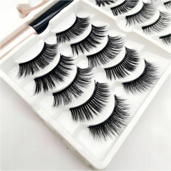 Magnetyczne Rzęsy Zestaw 10 Par + PĘSETA + 2X EYELINER