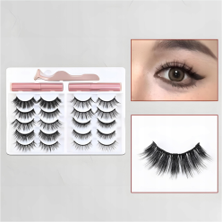 Magnetyczne Rzęsy Zestaw 10 Par + PĘSETA + 2X EYELINER