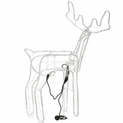 Świecący Duży Renifer z Ruchomą Głową na Boże Narodzenie 110x93cm