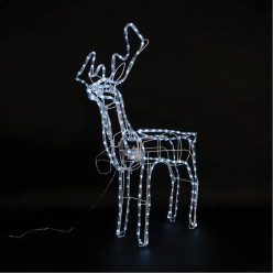 Świecący Duży Renifer z Ruchomą Głową na Boże Narodzenie 110x93cm