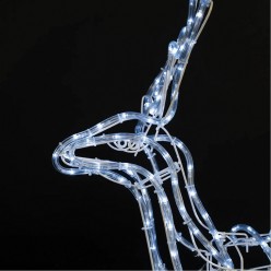 Świecący Duży Renifer z Ruchomą Głową na Boże Narodzenie 110x93cm