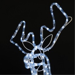 Świecący Duży Renifer z Ruchomą Głową na Boże Narodzenie 110x93cm