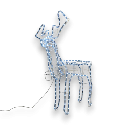 Świecący Duży Renifer z Ruchomą Głową na Boże Narodzenie 110x93cm