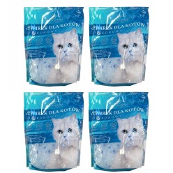 Zestaw Żwirek Silikonowy Niepylący Dla Kota Do Kuwety 4x3,8L