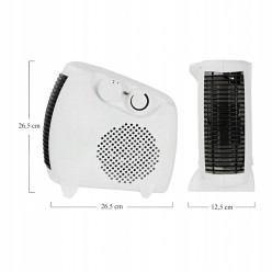 Termowentylator Przenośny Farelka Grzejnik Elektryczny Wiatrak 600W Mocny