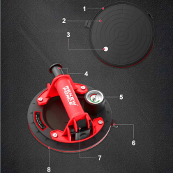 Przyssawka Próżniowa z Manometrem Uchwyt Montażowy Do Szyb i Płytek
