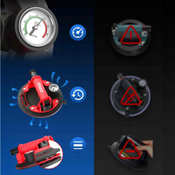 Przyssawka Próżniowa z Manometrem Uchwyt Montażowy Do Szyb i Płytek