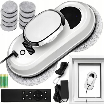Inteligentny Robot Do Mycia Szyb I Luster Z Zestawem 10 Mopów