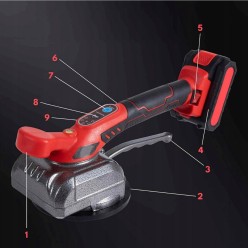 Zestaw Akumulatorowa Przyssawka Do płytek Wibrator Poziomujący 2x21V + Akcesoria