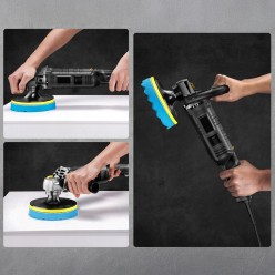 Polerka samochodowa rotacyjna 2600 W z regulacją obrotów + Pady Polerskie