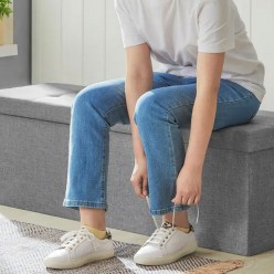 Pojemnik Skrzynia na Zabawki Schowek na Ubrania Duża Pufa