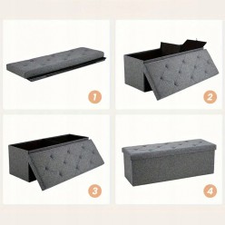 Pojemnik Skrzynia na Zabawki Schowek na Ubrania Duża Pufa