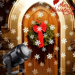 Zewnętrzny Projektor Świąteczny Rzutnik na Dom Płatki Śniegu 230V