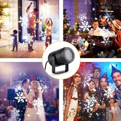 Zewnętrzny Projektor Świąteczny Rzutnik na Dom Płatki Śniegu 230V