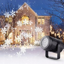 Zewnętrzny Projektor Świąteczny Rzutnik na Dom Płatki Śniegu 230V