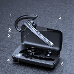 Zestaw Słuchawkowy Bluetooth 5.0 z Etui Ładującym Powerbank