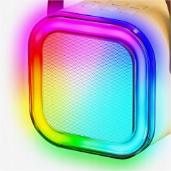 Zestaw Karaoke Głośnik Bluetooth z Dwoma Mikrofonami LED RGB