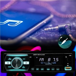Radio Samochodowe 1 DIN Bluetooth USB Pilot Bezprzewodowy 4x50W