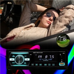 Radio Samochodowe 1 DIN Bluetooth USB Pilot Bezprzewodowy 4x50W