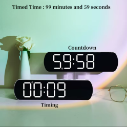 Zegar Budzik Duże Cyfry Data Temperatura Wilgotność Dni Tygodnia USB-C