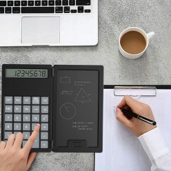 2w1 Biurowy Kalkulator z Elektronicznym Notatnikiem  Zestaw z Rysikiem