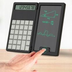 2w1 Biurowy Kalkulator z Elektronicznym Notatnikiem  Zestaw z Rysikiem