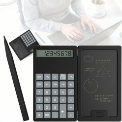 2w1 Biurowy Kalkulator z Elektronicznym Notatnikiem  Zestaw z Rysikiem