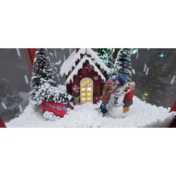 Latarnia Boże Narodzenie Ruchomy Śnieg Świecąca Grająca Kolędy  185 cm