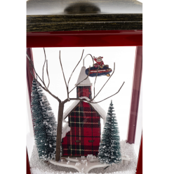 Latarnia Boże Narodzenie Ruchomy Śnieg Świecąca Grająca Kolędy  185 cm