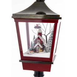 Latarnia Boże Narodzenie Ruchomy Śnieg Świecąca Grająca Kolędy  185 cm