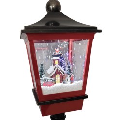 Latarnia Boże Narodzenie Ruchomy Śnieg Świecąca Grająca Kolędy  185 cm