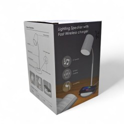 3w1 Lampka Biurkowa z Ładowarką Bezprzewodową i Głośnikiem Bluetooth