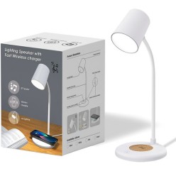 3w1 Lampka Biurkowa z Ładowarką Bezprzewodową i Głośnikiem Bluetooth