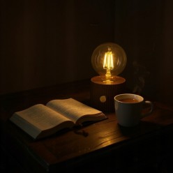 Nocna Lampka w Stylu Retro z Regulacją Wbudowany Akumulator