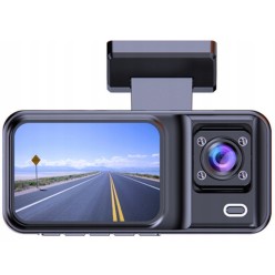 Wideo Rejestrator Samochodowy z Wyświetlaczem 3 Kamery Czujnik Wstrząsu