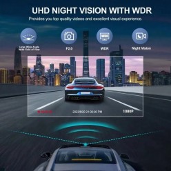 Wideo Rejestrator Samochodowy z Wyświetlaczem 3 Kamery Czujnik Wstrząsu