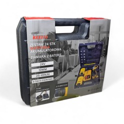 Wiertarko-Wkrętarka z Udarem Boxer 3310 Silnik Bez Szczotkowy 24 Elementy