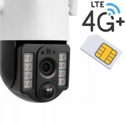 Zewnętrzna Kamera 360 na Kartę Sim GSM LTE 4G z Panelem Solarnym