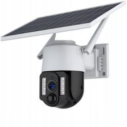 Zewnętrzna Kamera 360 na Kartę Sim GSM LTE 4G z Panelem Solarnym