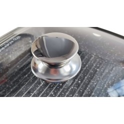 Zestaw Marmurowa Patelnia Grillowa XXL 28x28 + Pokrywa