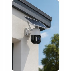 Zewnętrzna Kamera 360 na Kartę Sim GSM LTE 4G z Panelem Solarnym