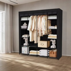 Szafa Tekstylna Składana Wolnostojąca Na Ubrania Duża Garderoba